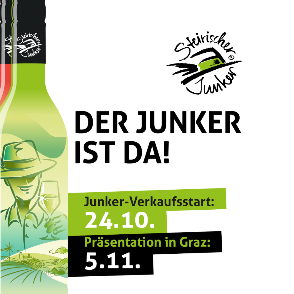 Flyer Steirischer Junker Verkaufsstart am 24. Oktober 2025 - Präsentation in Graz am 5. November 2025