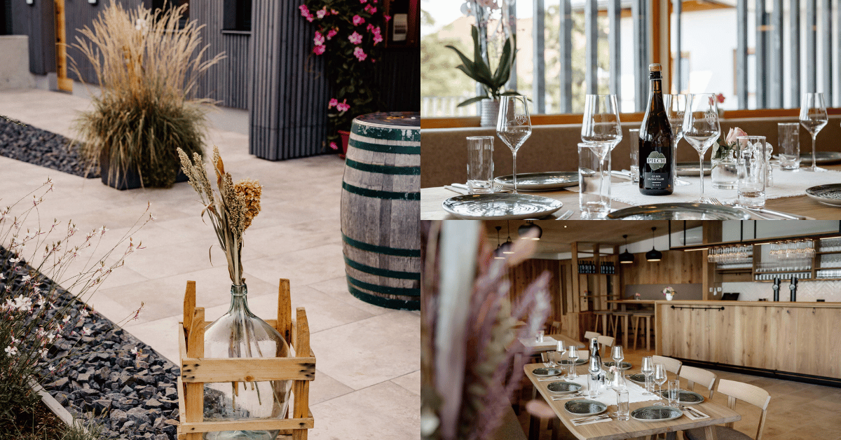 Stilvoll gedeckte Tische, warmes Holzambiente und natürliche Deko-Elemente schaffen eine elegante Atmosphäre für eine Winterhochzeit in der Südsteiermark Weingut Pilch