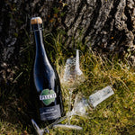 Weingut Pilch Weinflasche Moodfoto Frizzante Gelber Muskateller